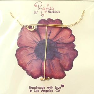 NEW!! Rafia ‘T’ Initial Necklace